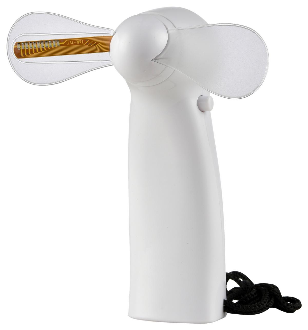 Handventilator 3 W Dustin Weiches Ventilatorblatt H:11cm - Weiß, KONVENTIONELL, Kunststoff (10,5cm) - Homezone
