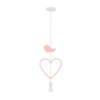 Kinderhängeleuchte 31-12098 Single Hb - Pink/Weiß, Basics, Holzwerkstoff/Metall (27/10/90cm)
