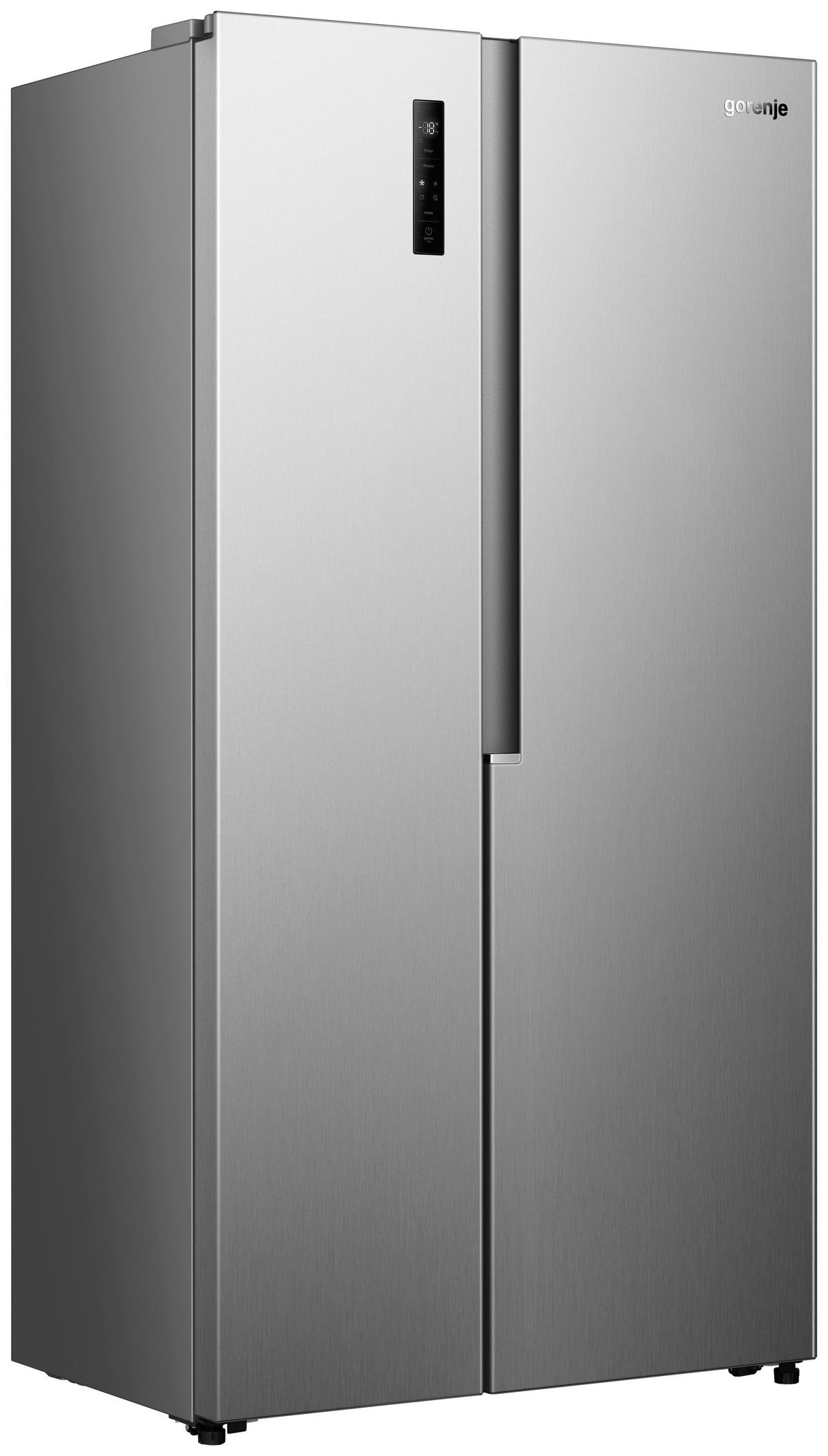 Side-By-Side NRS917E41X EEFK:E GesamTVolumen ca.544 L - Edelstahlfarben, Basics, Glas/Kunststoff (91,1/178,6/61,5cm) - Gorenje