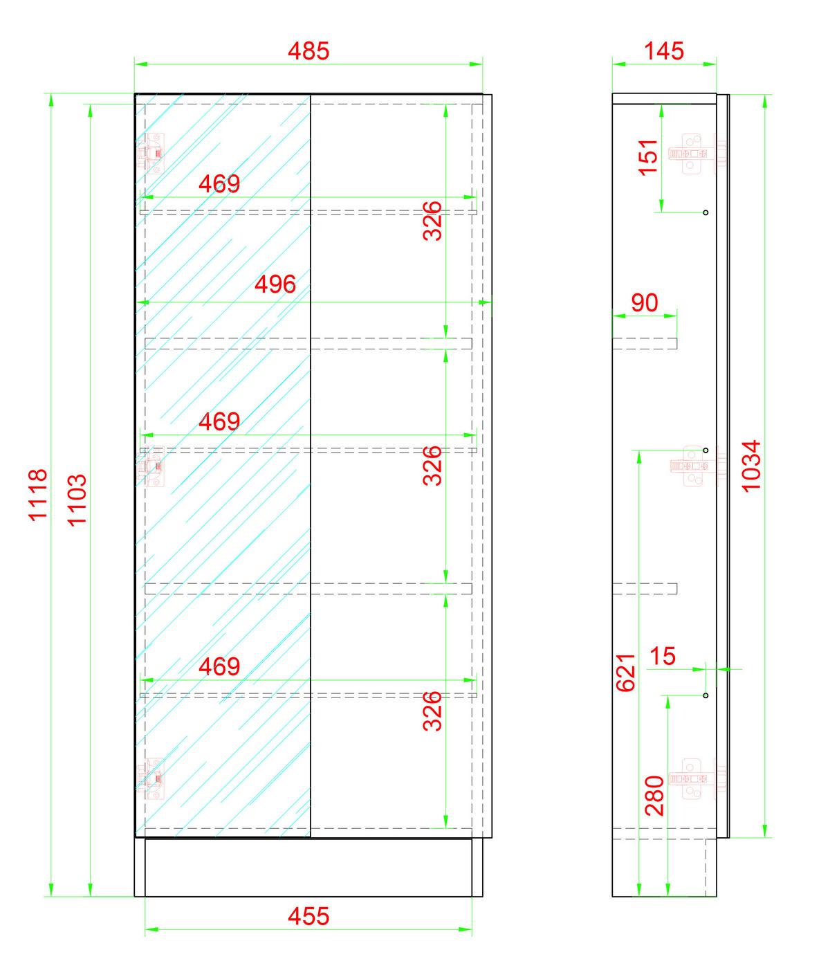 Schuhschrank Fulisa Anthrazit, 50 cm - Anthrazit, Design, Holzwerkstoff (50/180/17cm) - MID.YOU