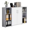 Office Edition B: 173 cm Grau/Weiß - Weiß/Grau, MODERN, Holzwerkstoff (173/114/33cm) - MID.YOU