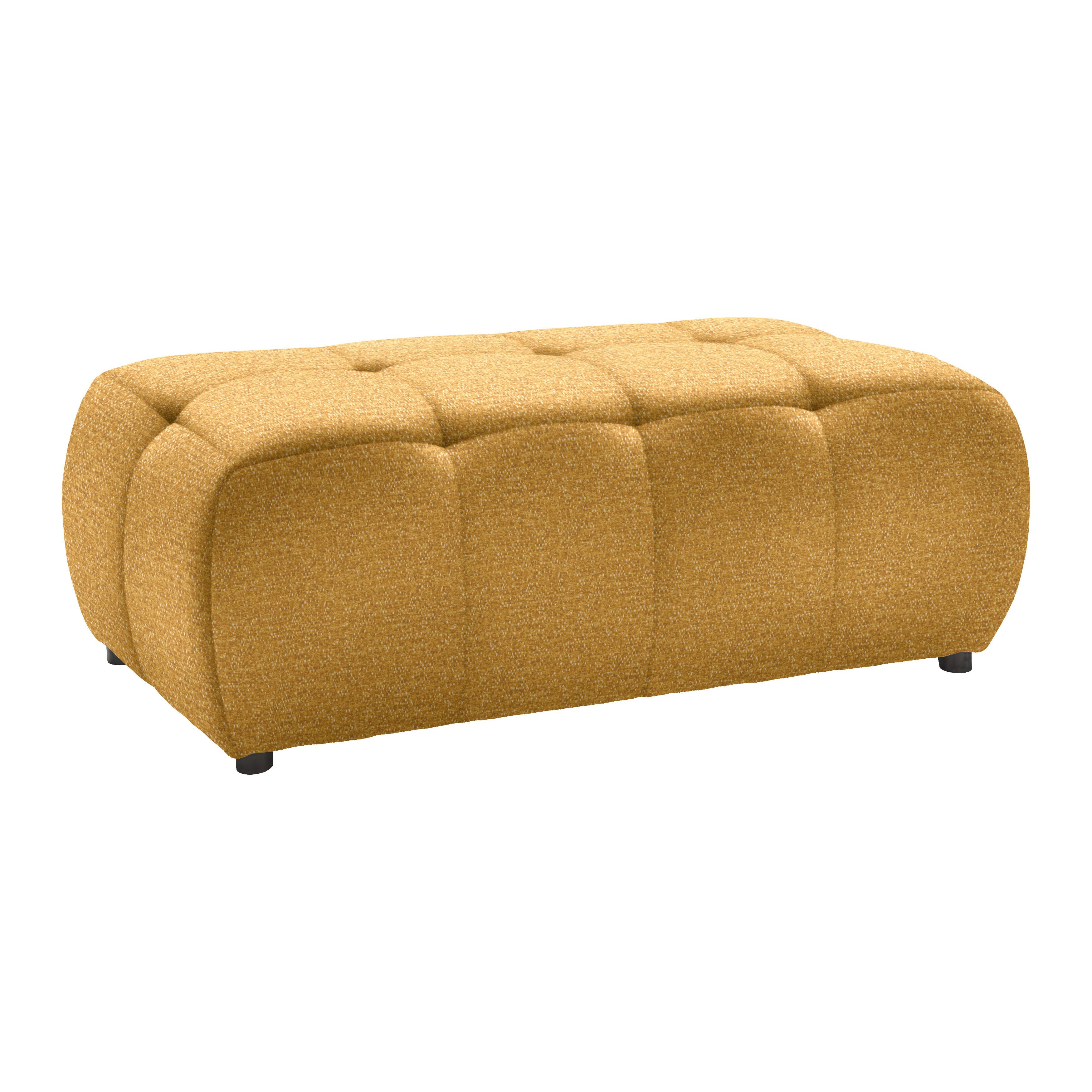 Taburet SOFI, hořčicově žlutá - černá/hořčicově žlutá, Moderní, textil (128/48/70cm) - Premium Living