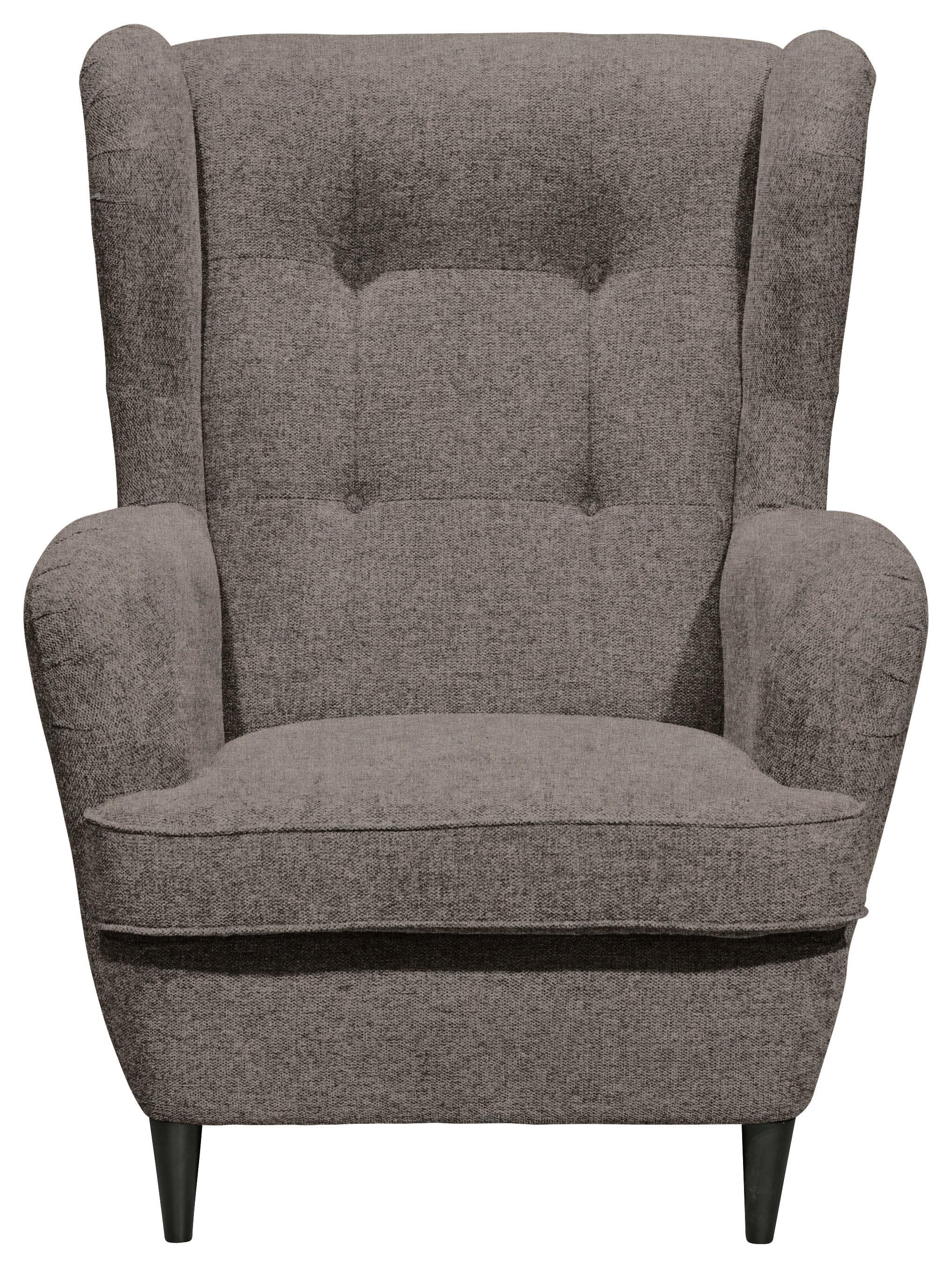 Ohrensessel Oskar Sandfarben B: 78 Cm - Sandfarben/Schwarz, Basics, Textil (78/102/98cm) - MID.YOU