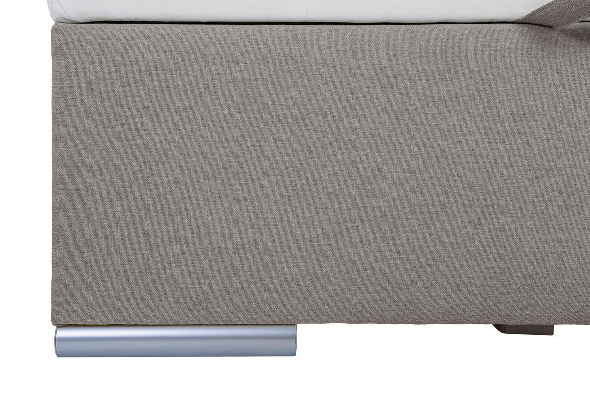 Čalúnená posteľ COSI 100x200 cm, sivohnedá - svetlohnedá/chrómová, Konventionell, kov/drevo (100/200cm)