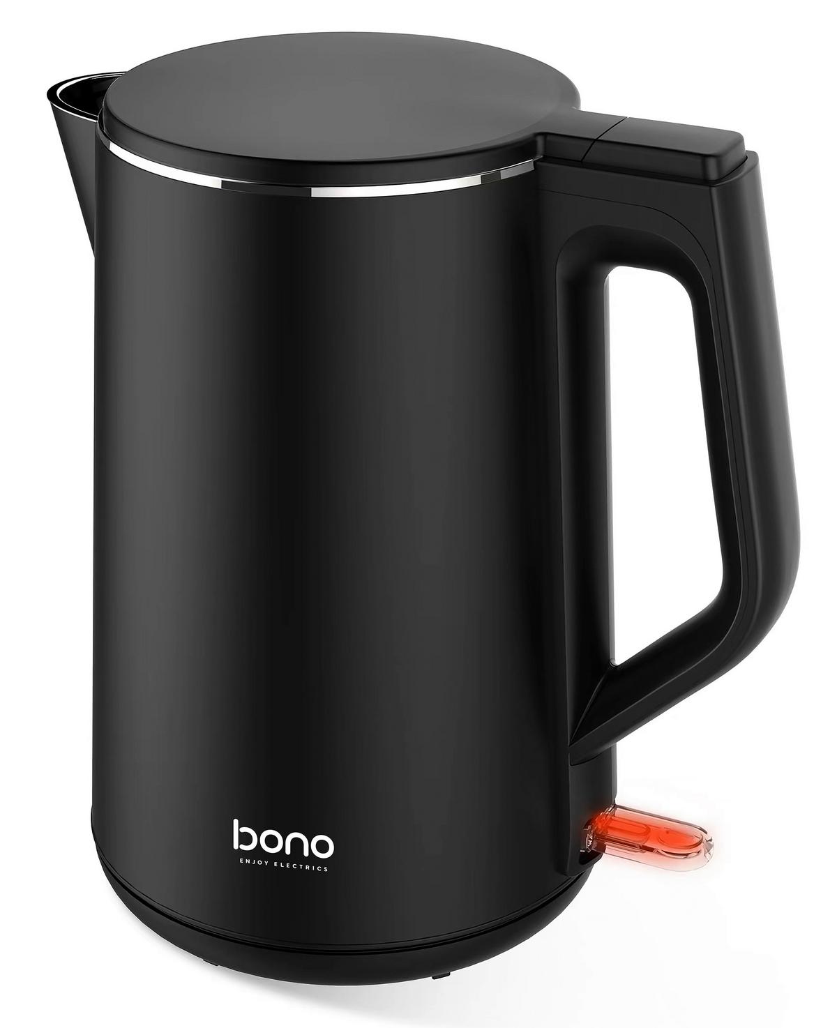 Wasserkocher Marina Schwarz Metall 1,5 L 1850-2200 W - Schwarz, KONVENTIONELL, Kunststoff/Metall (23,05/16/25,1cm) - Bono