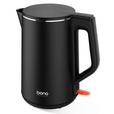 Wasserkocher Marina Schwarz Metall 1,5 L 1850-2200 W - Schwarz, KONVENTIONELL, Kunststoff/Metall (23,05/16/25,1cm) - Bono