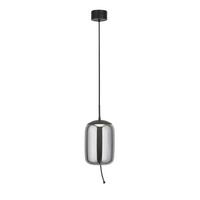 LED-Pendelleuchte 75132-1sm - Schwarz, Design, Glas/Metall (18/18/43-150cm)