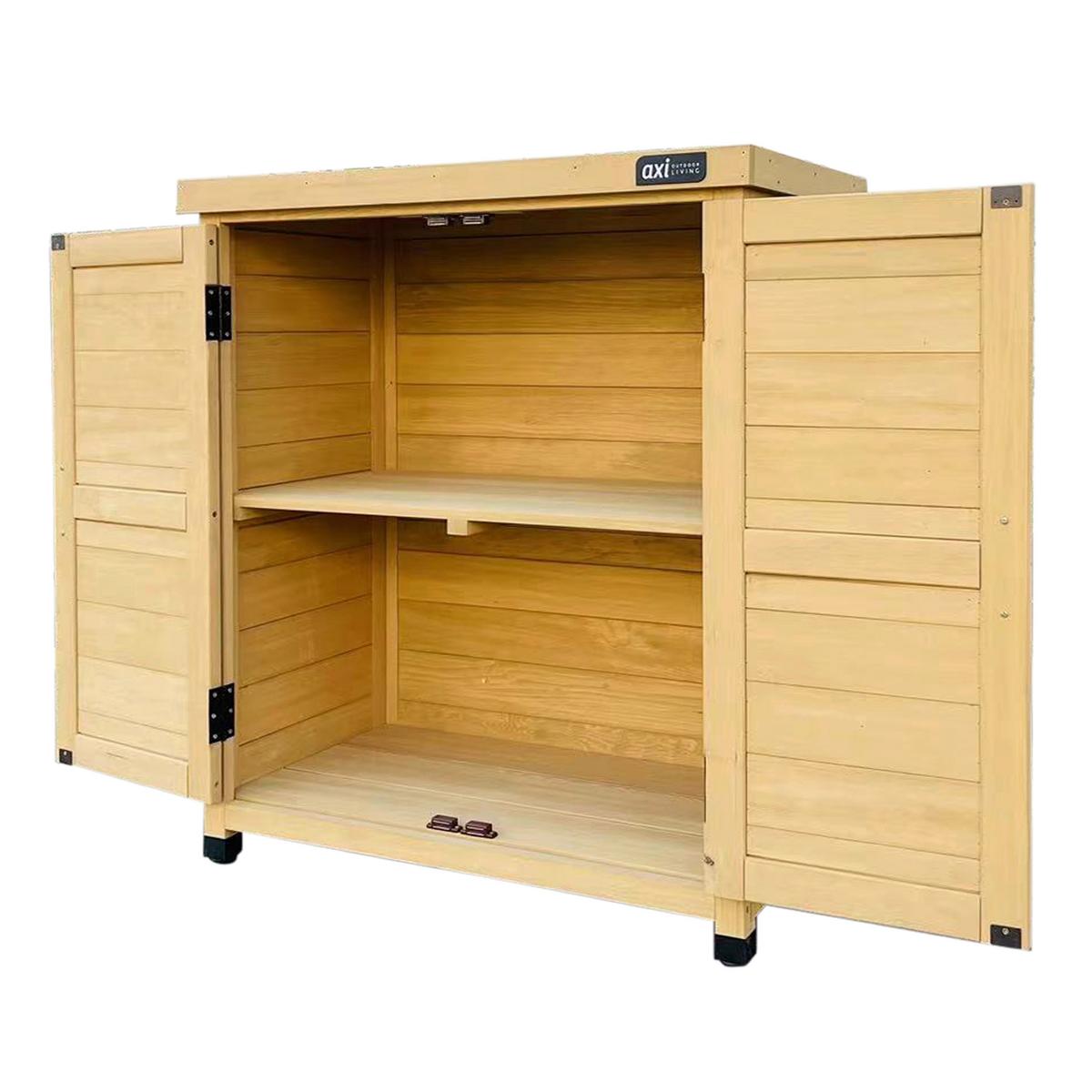 Geräteschrank Felix - Braun, Basics, Holz (80/45/93cm) - Ambia Garden
