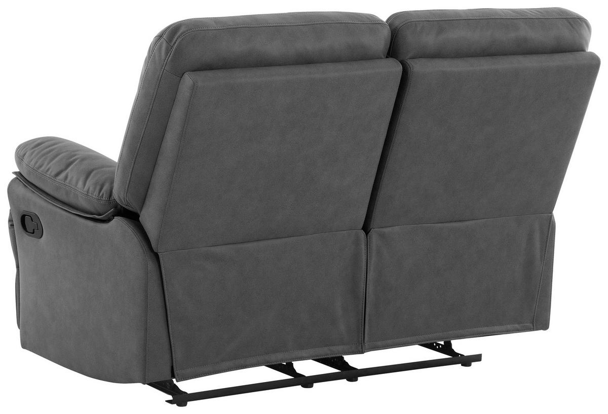 Dvojmiestna pohovka CLARA, sivá, s relaxačnou funkciou - sivá, Basics, textil (145/103/93cm) - Livetastic