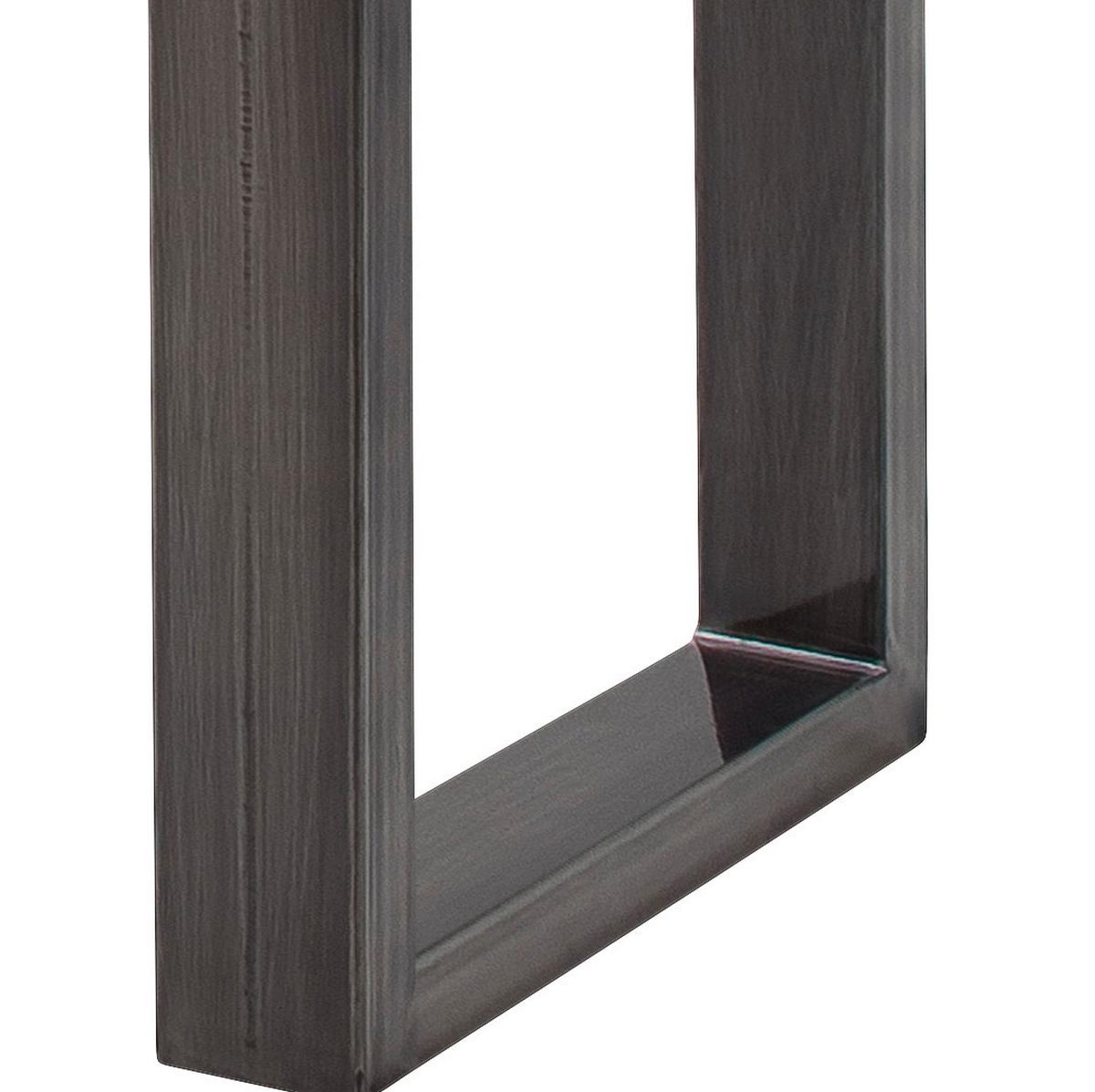 Couchtisch Holz mit Massiver Tischplatte Cartagena, Akazie - Grau/Nickelfarben, MODERN, Holz/Metall (75/45/75cm)