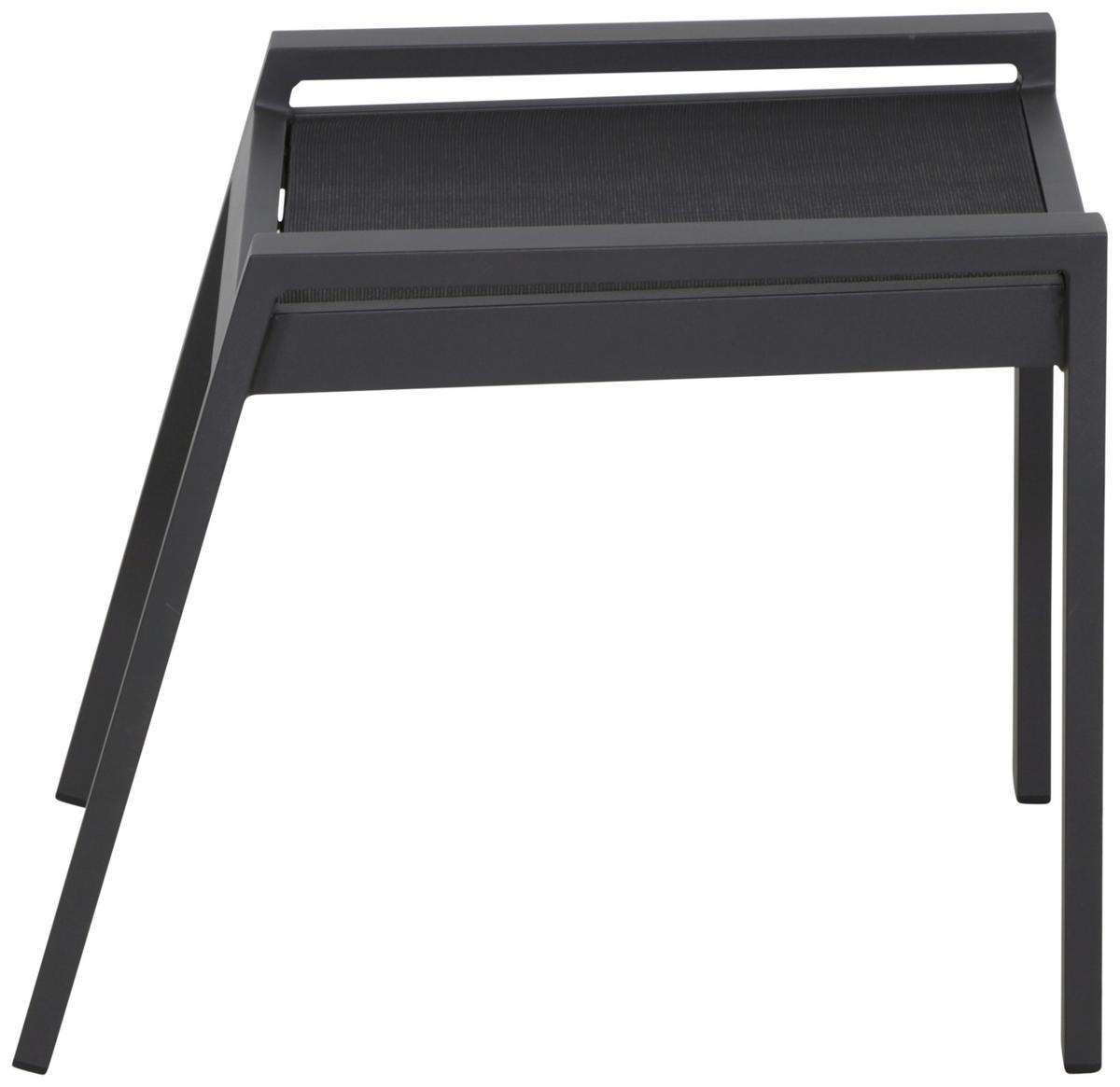 Gartenhocker Metall/Kunststoff Anthrazit Stapelbar/Wetterfest - Anthrazit, MODERN, Kunststoff/Metall (58/46,5/50cm) - Siena Garden