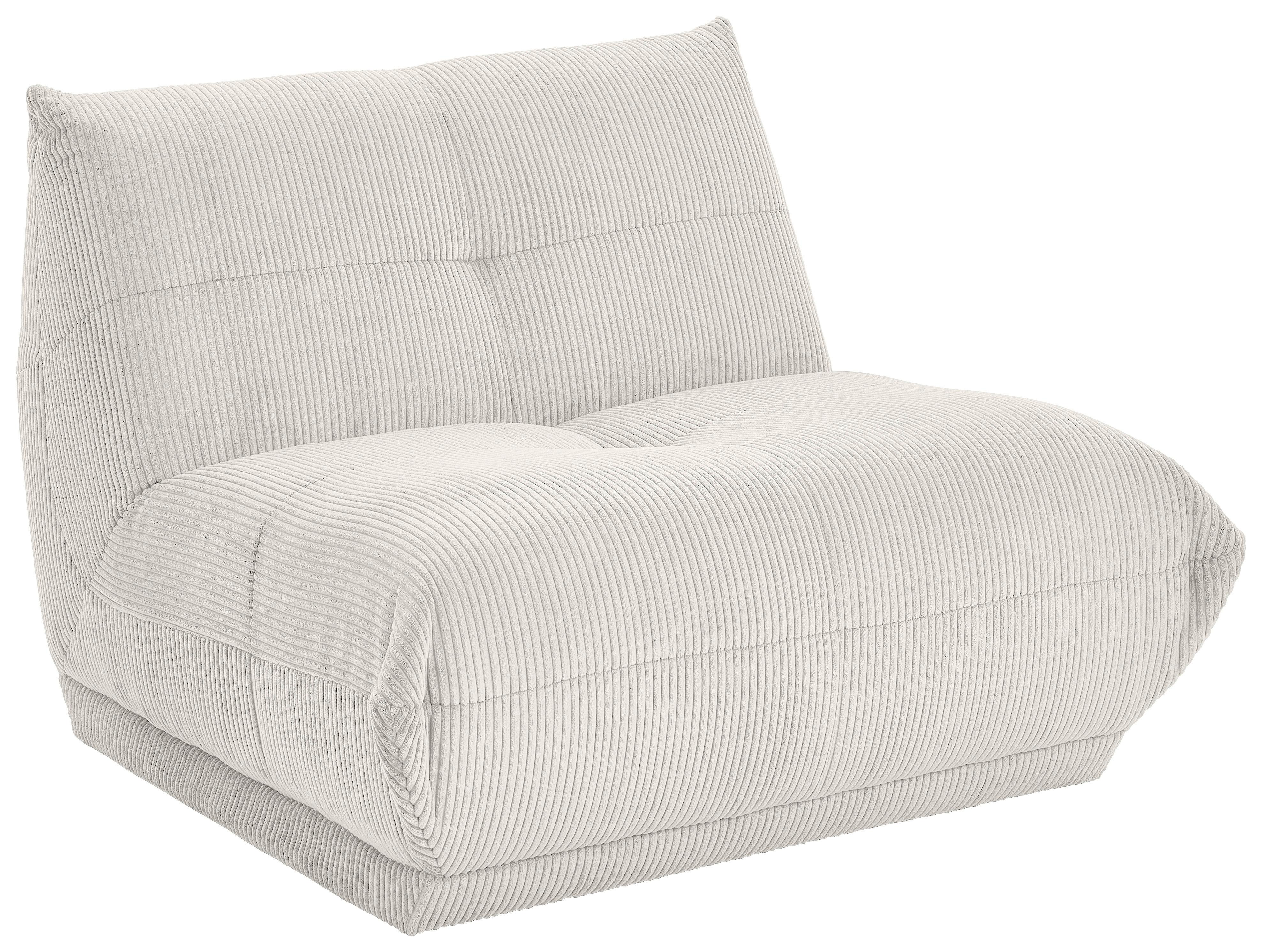 Modul Sofa Giselle 2er Sofa B: 105 cm Cord Weiß - Weiß, Trend, Textil (105/80/112cm) - Livetastic