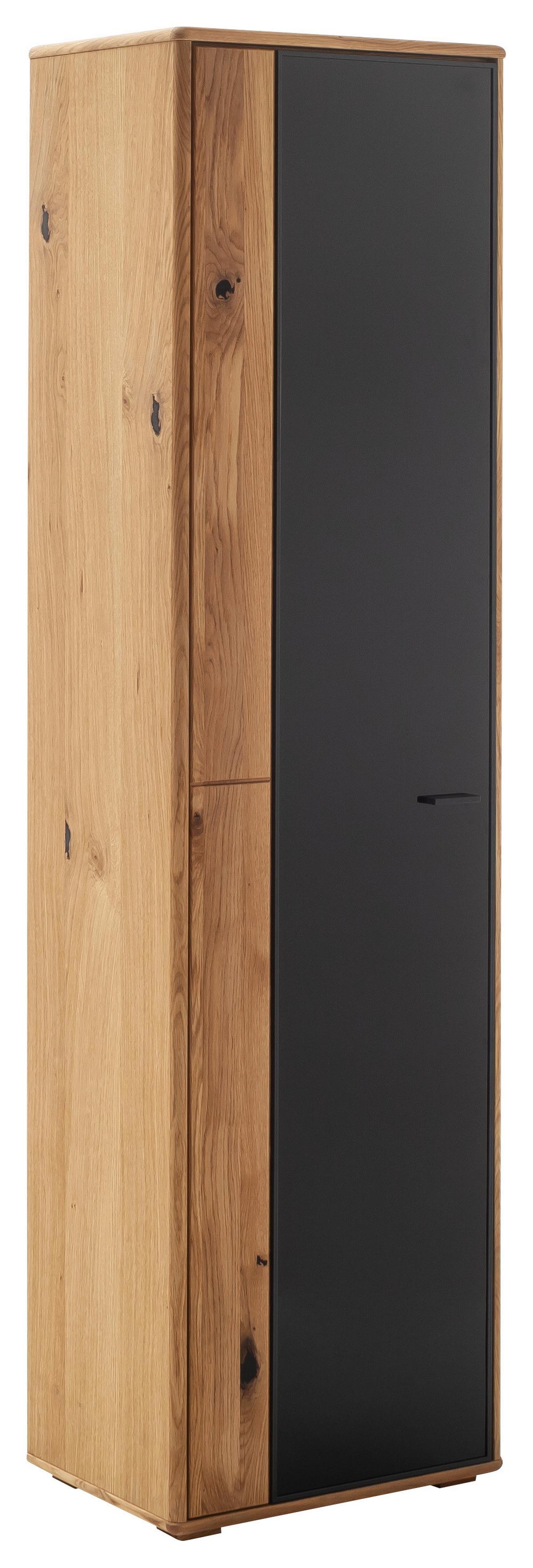 Vitrine Arezzo Wildeiche/Anthrazit B: 52 cm - Wildeiche/Anthrazit, Design, Glas/Holz (52/190/37cm) - MID.YOU