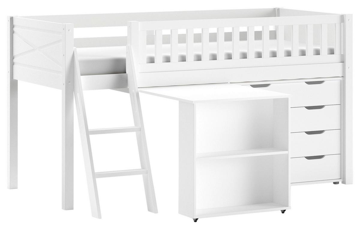 SPIELBETT Scott Weiß 90x200cm - Weiß, MODERN, Holz/Holzwerkstoff (90/200cm) - Vipack