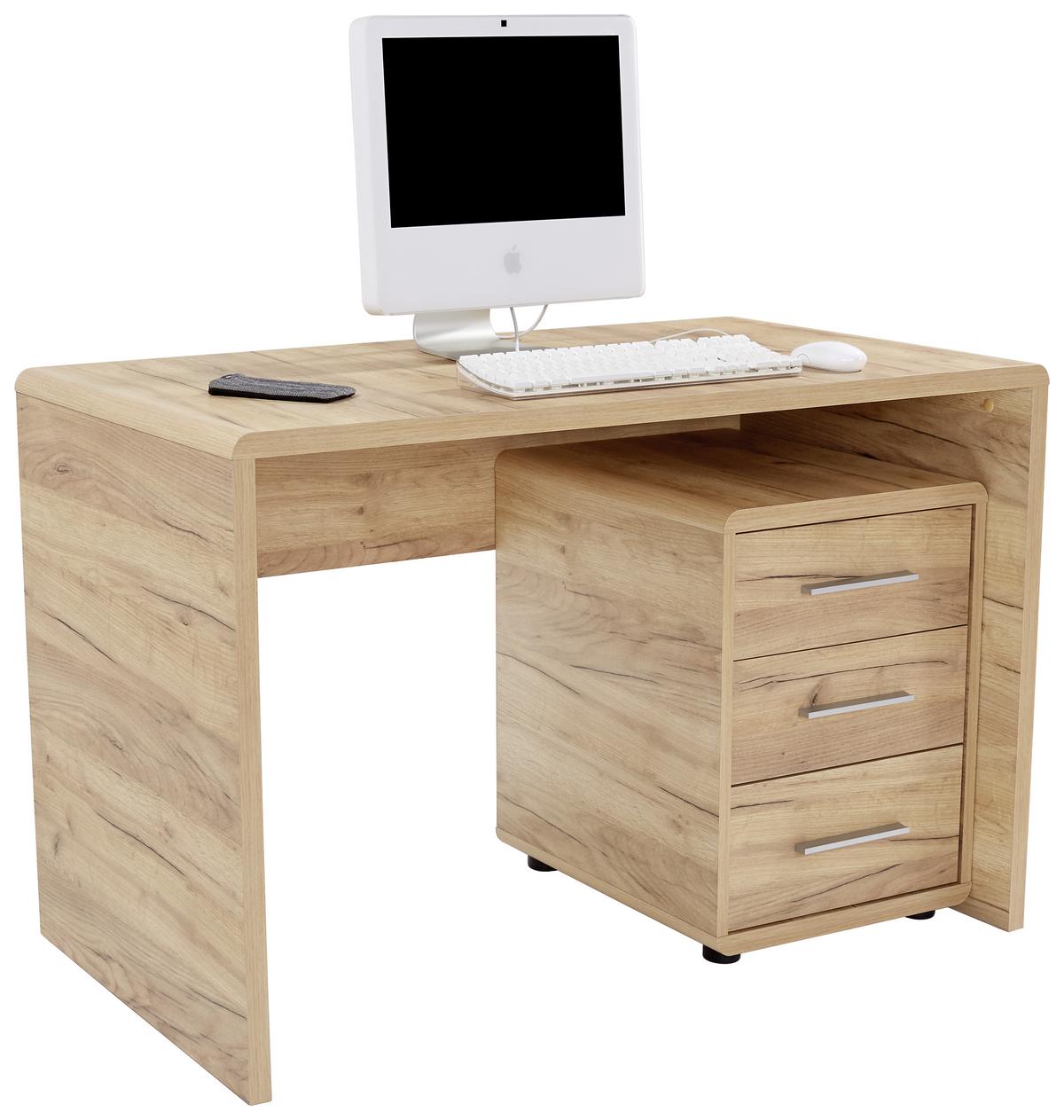 PÍSACÍ STÔL FONTANA FTB03 - farba duba, Modern, kompozitné drevo (120/75,5/60cm)