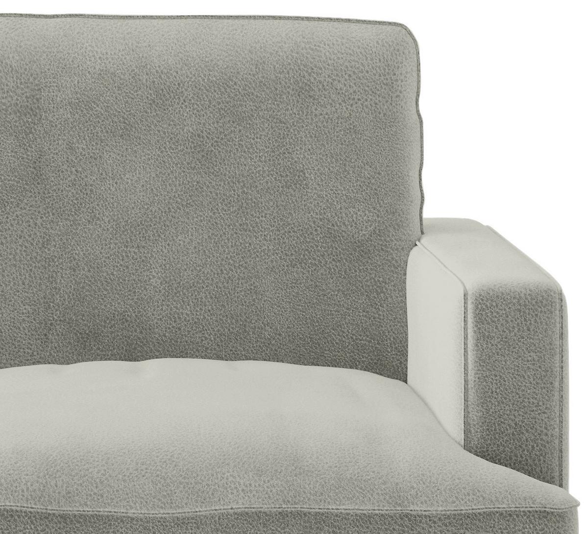 Sitzgarnitur Bali - Hellgrau/Schwarz, Design, Textil (202/250cm) - Livetastic