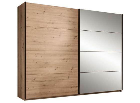 Skriňa S Posuvnými Dvermi Orlando - farby dubu/bronzová, Moderný, kompozitné drevo/sklo (215/210/60cm) Skriňa S Posuvnými Dvermi Orlando - farby dubu/bronzová, Moderný, kompozitné drevo/sklo (215/210/60cm)