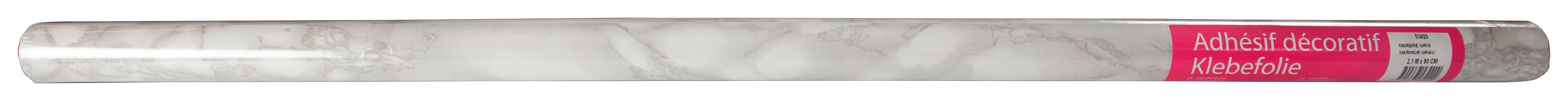 Klebefolie Marmoroptik Grau Basic-Line 90x210 cm - Grau, KONVENTIONELL, Kunststoff (90/210cm)