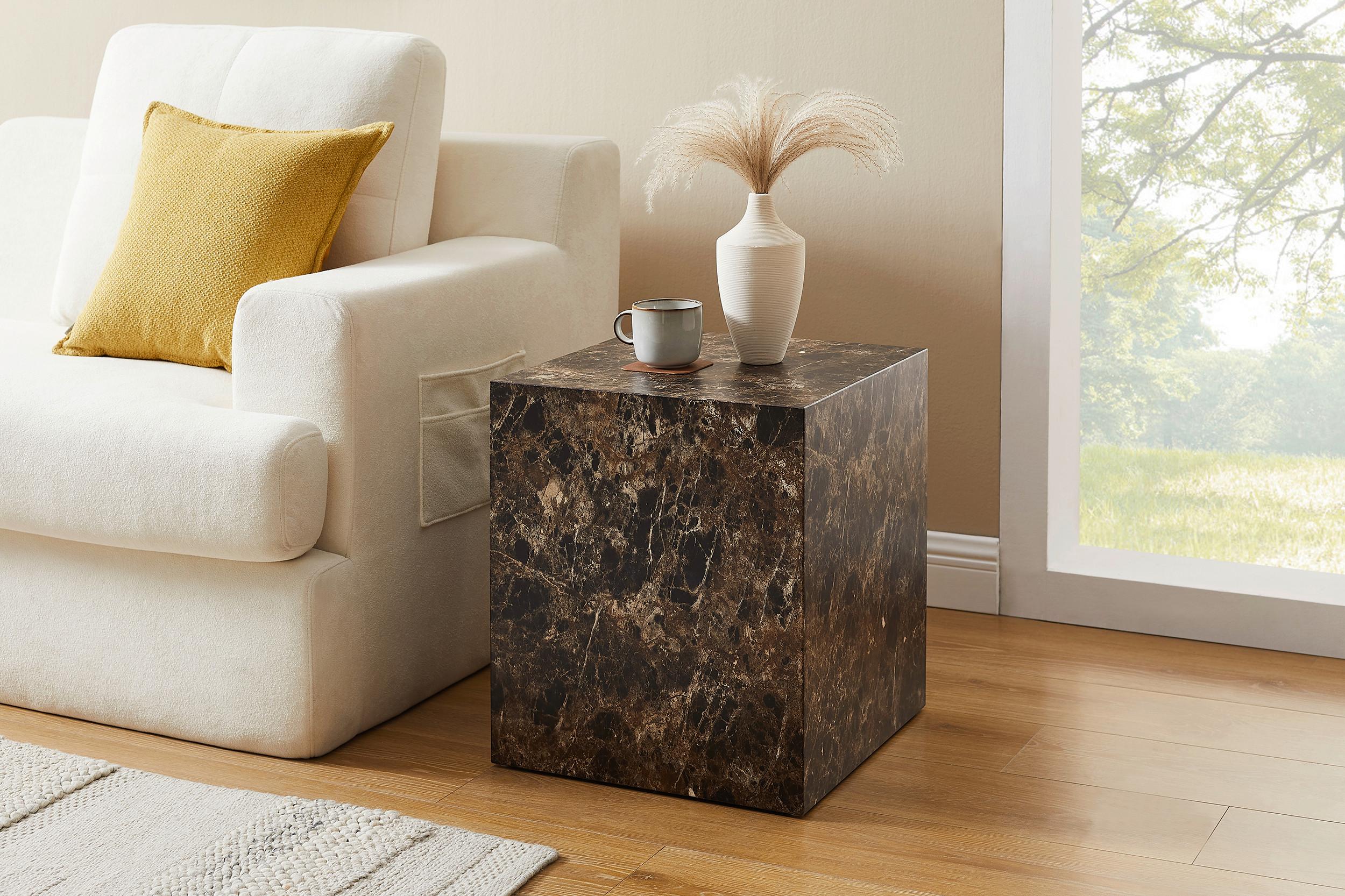 Beistelltisch Braun B: 45 Cm - Braun, Design, Holzwerkstoff (45/45/50cm) - Livetastic