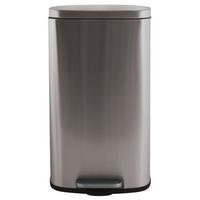 Treteimer Akira 50l Silberf. Metall Lbh: 42,7x29,7x64,3 Cm - Silberfarben/Schwarz, Basics, Kunststoff/Metall (42,7/29,7/64,3cm) - Spirella