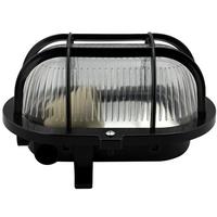 LED-Wandleuchte 1-Flammig, für In- und Outdoor - Schwarz, Basics, Glas/Kunststoff (18.5/12.5/11cm)