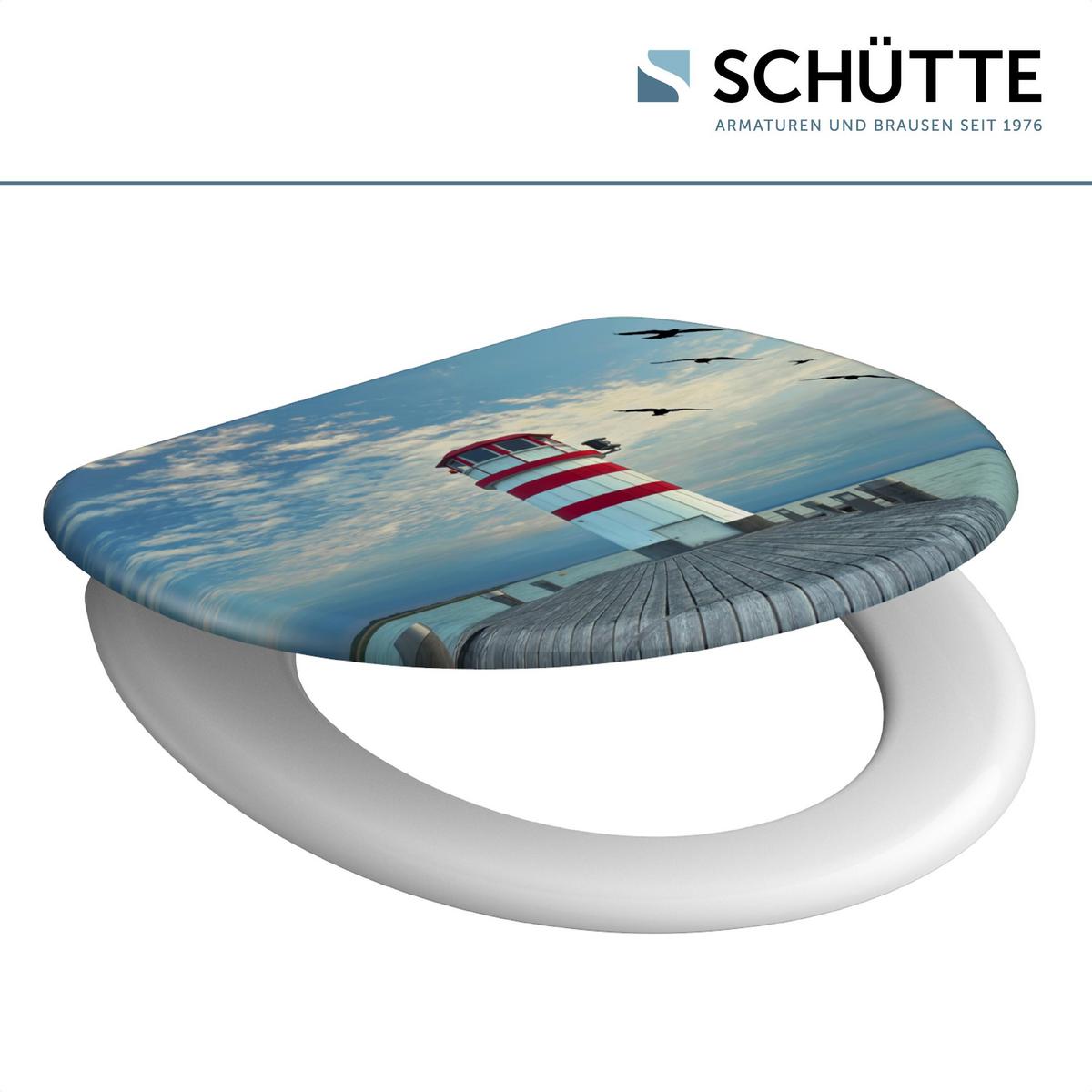 Wc-sitz Multicolor Mit Leuchtturmmotiv B: 45 Cm - Multicolor, Design, Kunststoff (44,8/5,5/37,3cm) - Schütte