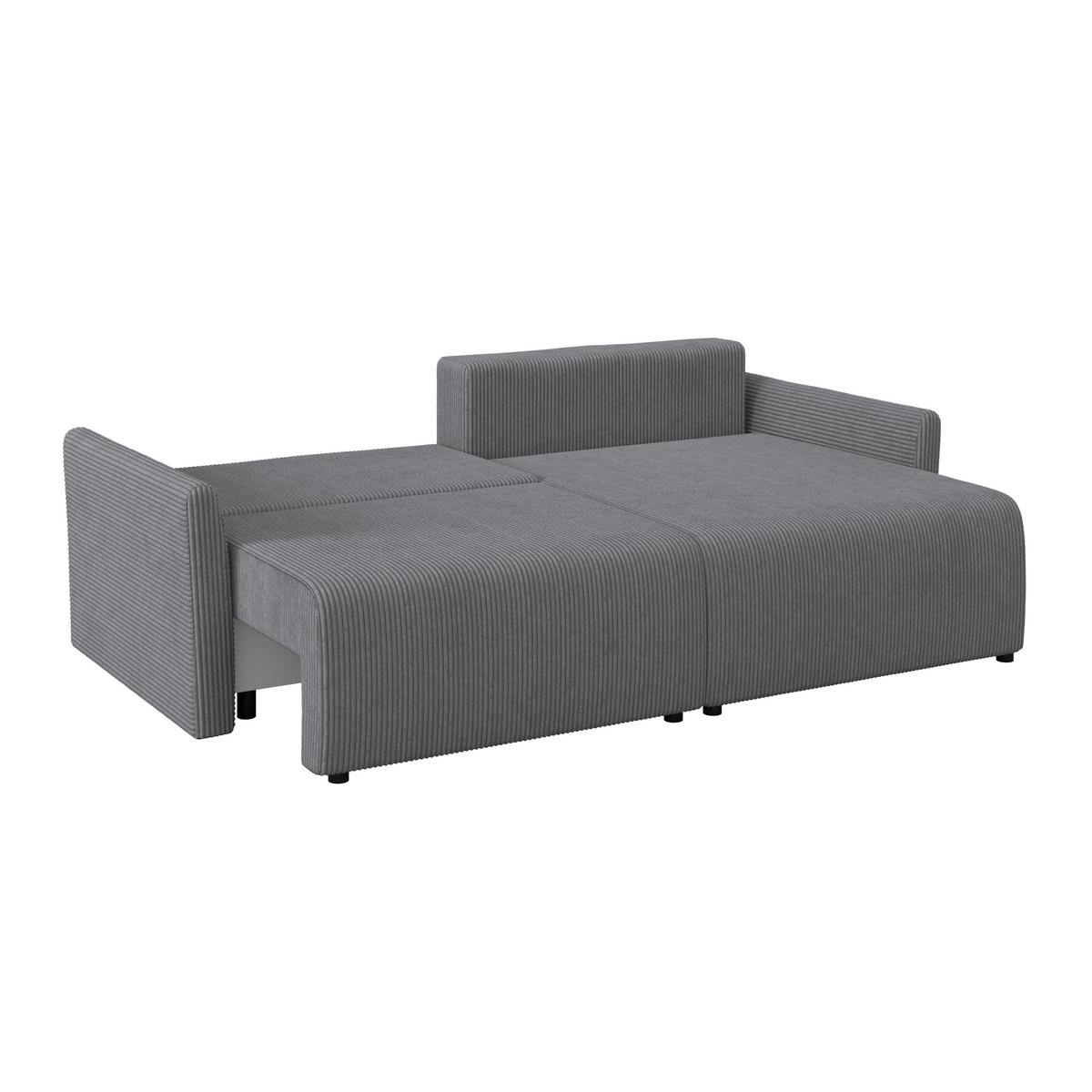 Ecksofa mit Schlaffunktion Sonos, Anthrazit 228x146 cm - Ecru/Anthrazit, MODERN, Textil (228/146cm)