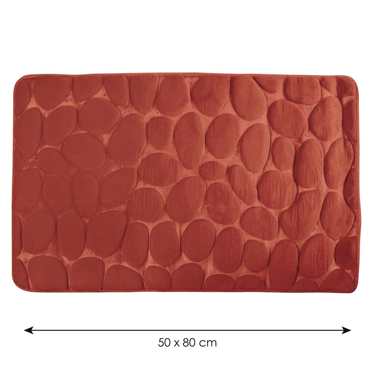 Badteppich Galets - Terracotta, KONVENTIONELL, Textil (50/80cm) - Spirella