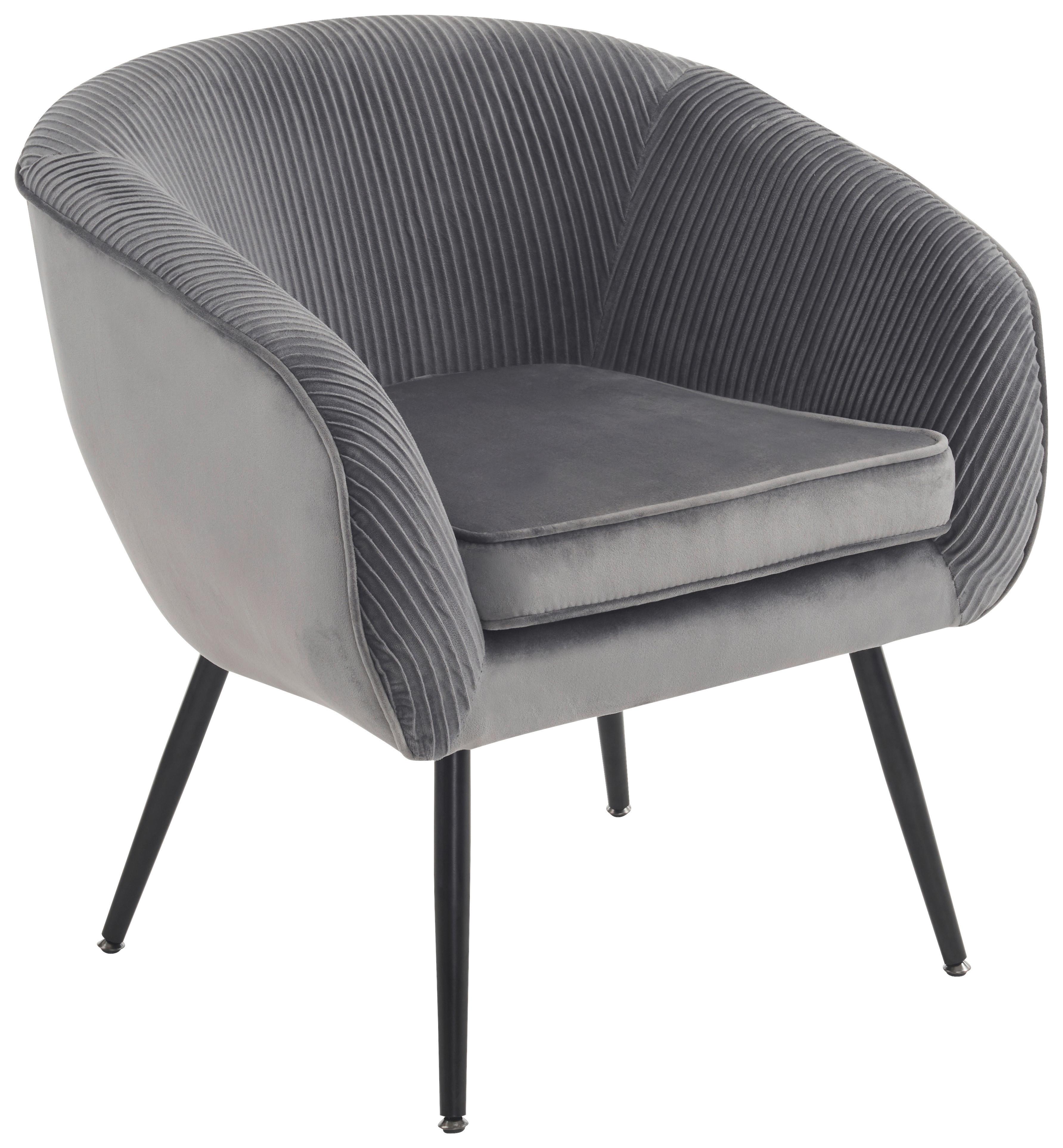 Sessel Sasa - Schwarz/Grau, MODERN, Textil (69/75/65cm) - P & B