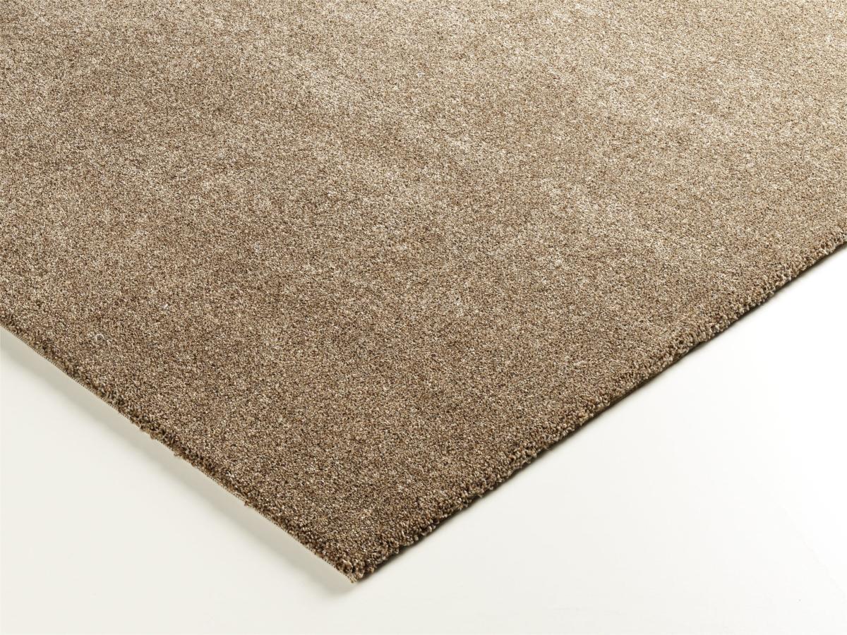 Webteppich Louvre Melange Hellbraun 65x130 cm - Hellbraun, Basics, Textil (65/130cm) - Novel