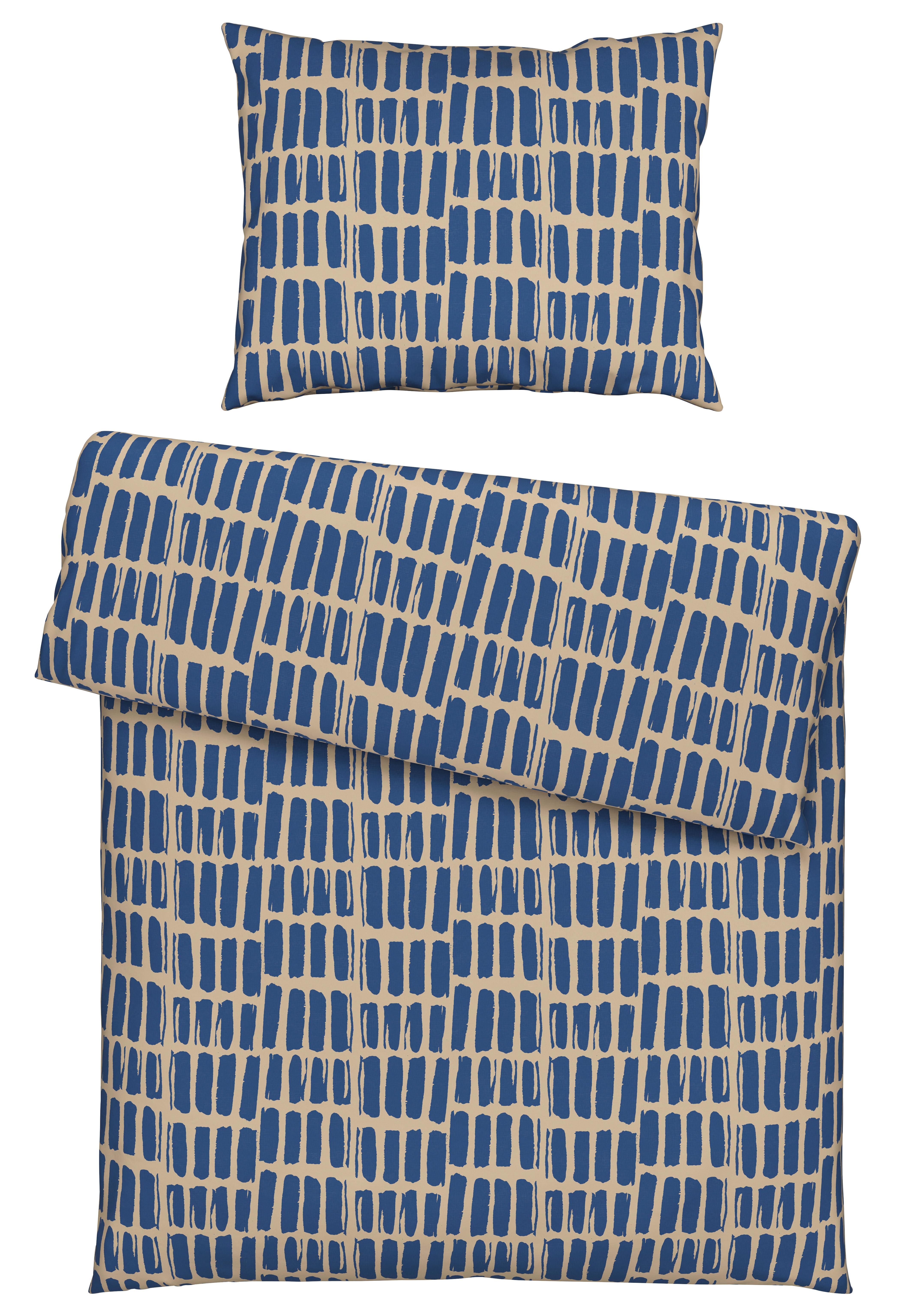 Posteľná bielizeň Adam, 70/90 140/200cm - modrá/béžová, Modern, textil (140/200cm) - Mömax