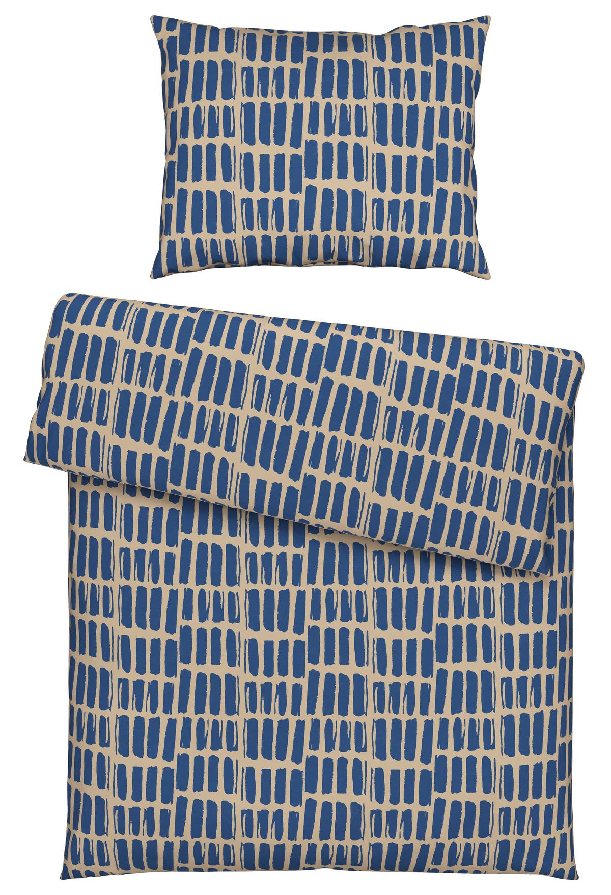 Povlečení Adam, 70/90 140/200cm - modrá/béžová, Moderní, textil (140/200cm) - Mömax