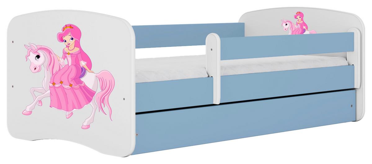 Kinder-/Juniorbett Babydreams inkl. Matratze 80x160 - Blau/Birkefarben, MODERN, Holz/Holzwerkstoff (80/160cm) - MID.YOU