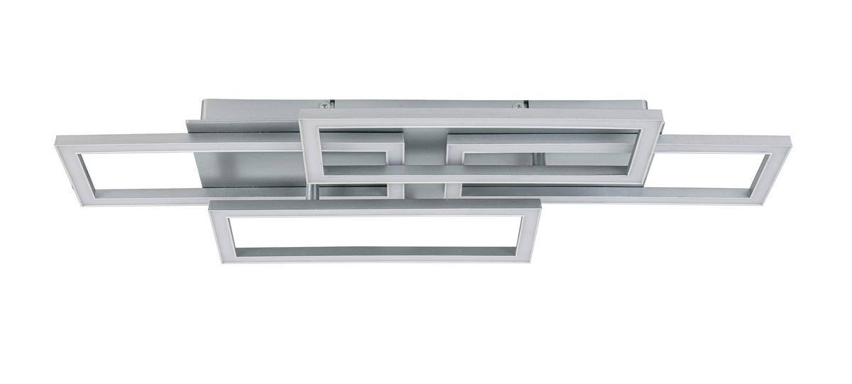 STROPNÉ LED SVIETIDLO MEGA - strieborná/niklová, Modern, kov/plast (72/28,4/8cm) - Mömax