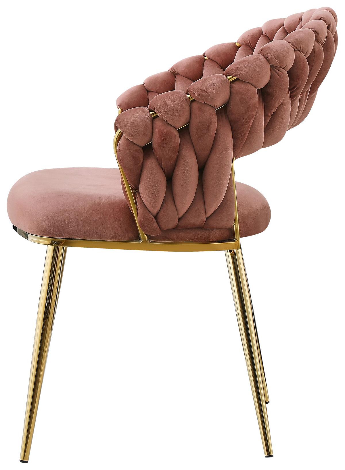 SADA ŽIDLÍ S PODRUČKAMI FINESSE 125 - růžová/barvy zlata, Design, kov/plast (61/82/60cm) - Kayoom