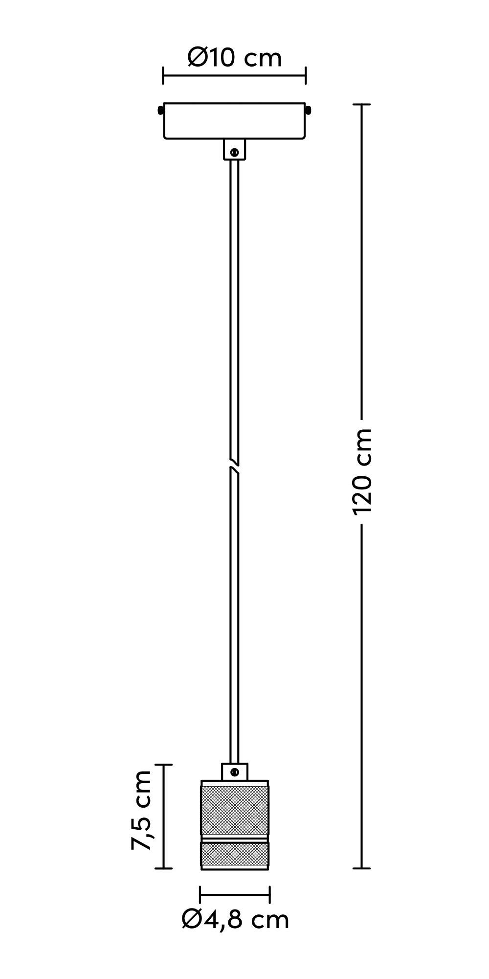 ZÁVĚS PRO SVÍTIDLA JANNIS - měděné barvy, Moderní, kov (120cm) - Modern Living
