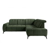 Ecksofa mit USB Anschluss Sano, Dunkelgrün,s: 261x200 cm - Dunkelgrün/Schwarz, MODERN, Textil (261/200cm) - Livetastic