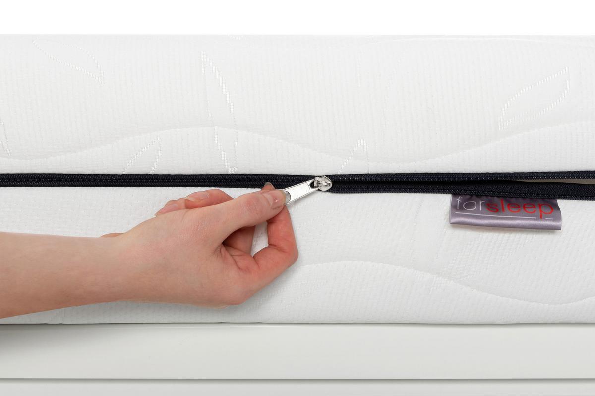 Taschenfederkernmatratze Ekko 140 H3 140x200 cm - Weiß, Textil/Metall (140/200cm)