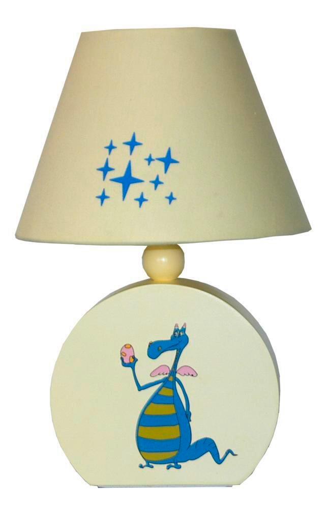 Kindertischleuchte 41-39999 Dragon - Gelb, Basics, Holzwerkstoff/Textil (17/17/20cm)