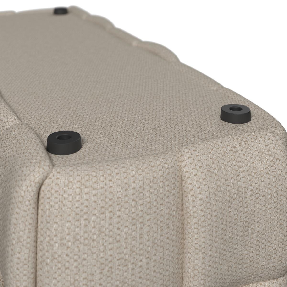 Moderná lavica ELLA krémová, buklé - čierna/krémová, Modern, drevo/textil (110/45/45cm) - Bessagi Home