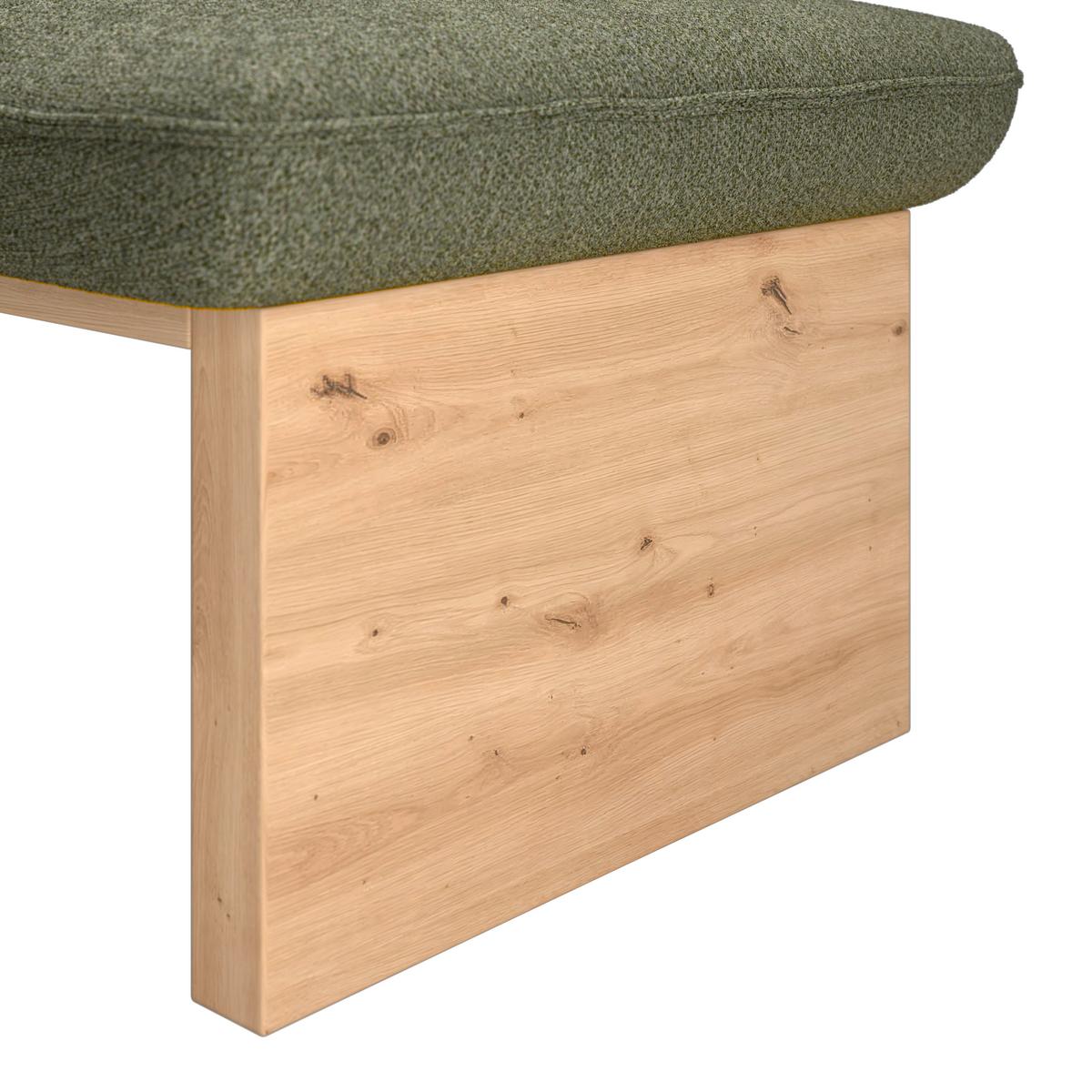 Eckbank Beluna Ii Webstoff Grün, B: 170cm - Eichefarben/Grün, KONVENTIONELL, Holz/Textil (170/232cm) - James Wood