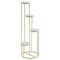 Stojací regál farba zlatá - zlatá, Design, kov (37/108/37cm) - MID.YOU