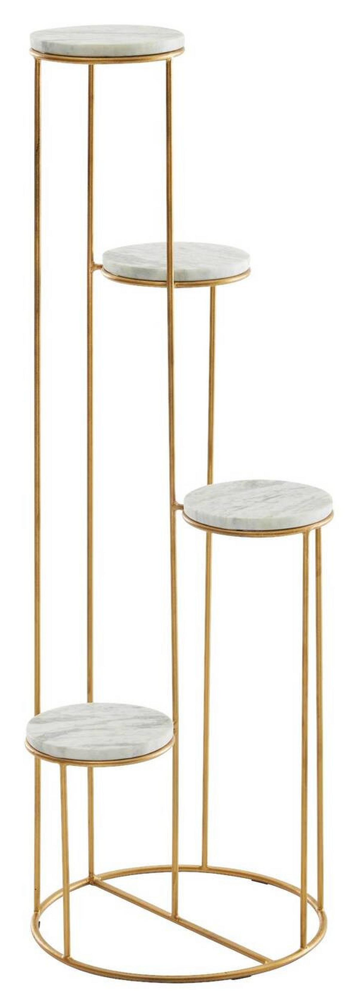 Stojací regál farba zlatá - zlatá, Design, kov (37/108/37cm) - MID.YOU