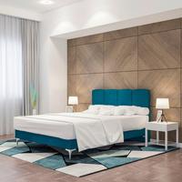 Kárpitozott Ágy Marbella New 160/200 Cm - kék/szürke, Modern, faalapú anyag/textil (164/212/120cm) - Based