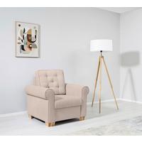 Sessel Arles, Beige 1 B: 93 Cm - Beige/Buchefarben, Design, Textil (93/89/82cm) - MID.YOU