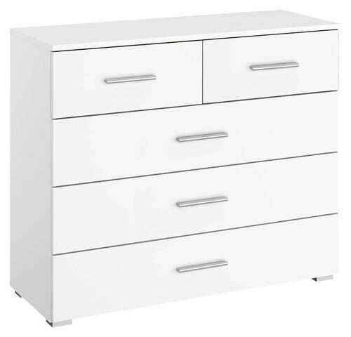 Kommode 93cm Scala, Weiß - Weiß, KONVENTIONELL, Holzwerkstoff (93/81/42cm) - Rauch Möbel