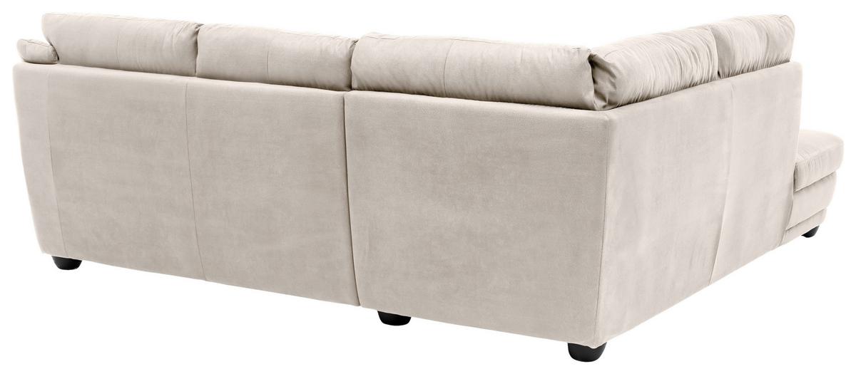 Ecksofa Nebolo Sandfarben Mikrofaser - Sandfarben, Design, Textil (225/245cm) - Livetastic