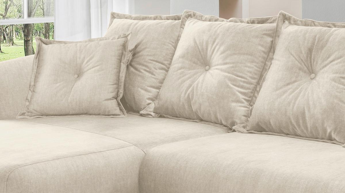 Ecksofa Baggio, Beige, Buchefarben, S: 162x277 cm - Beige/Buchefarben, MODERN, Textil (162/277cm) - Livetastic