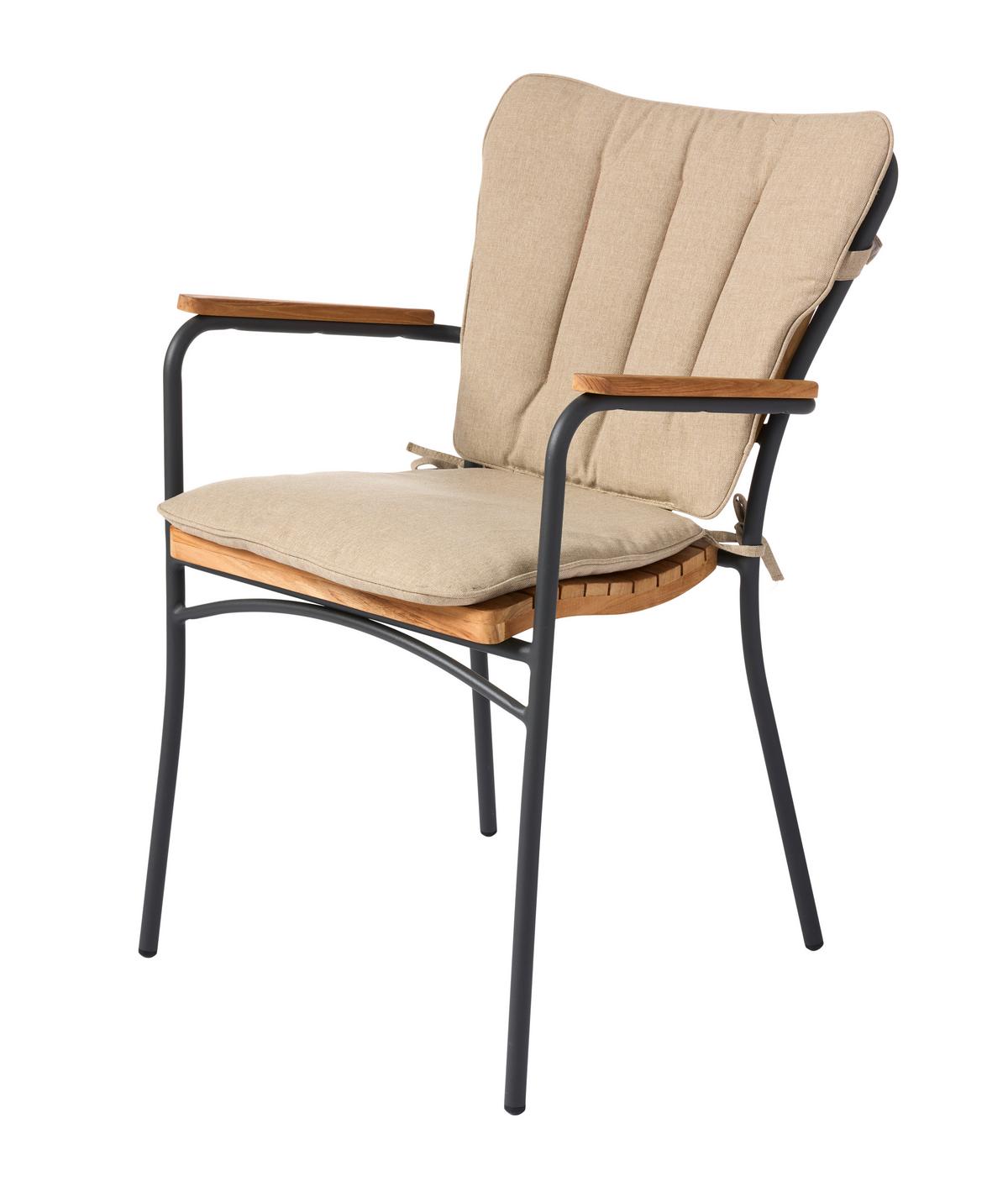 Sitzkissen Ellen 51x83 cm Sandfarben - Sandfarben, Natur, Kunststoff (51/83/4cm) - Gardenson