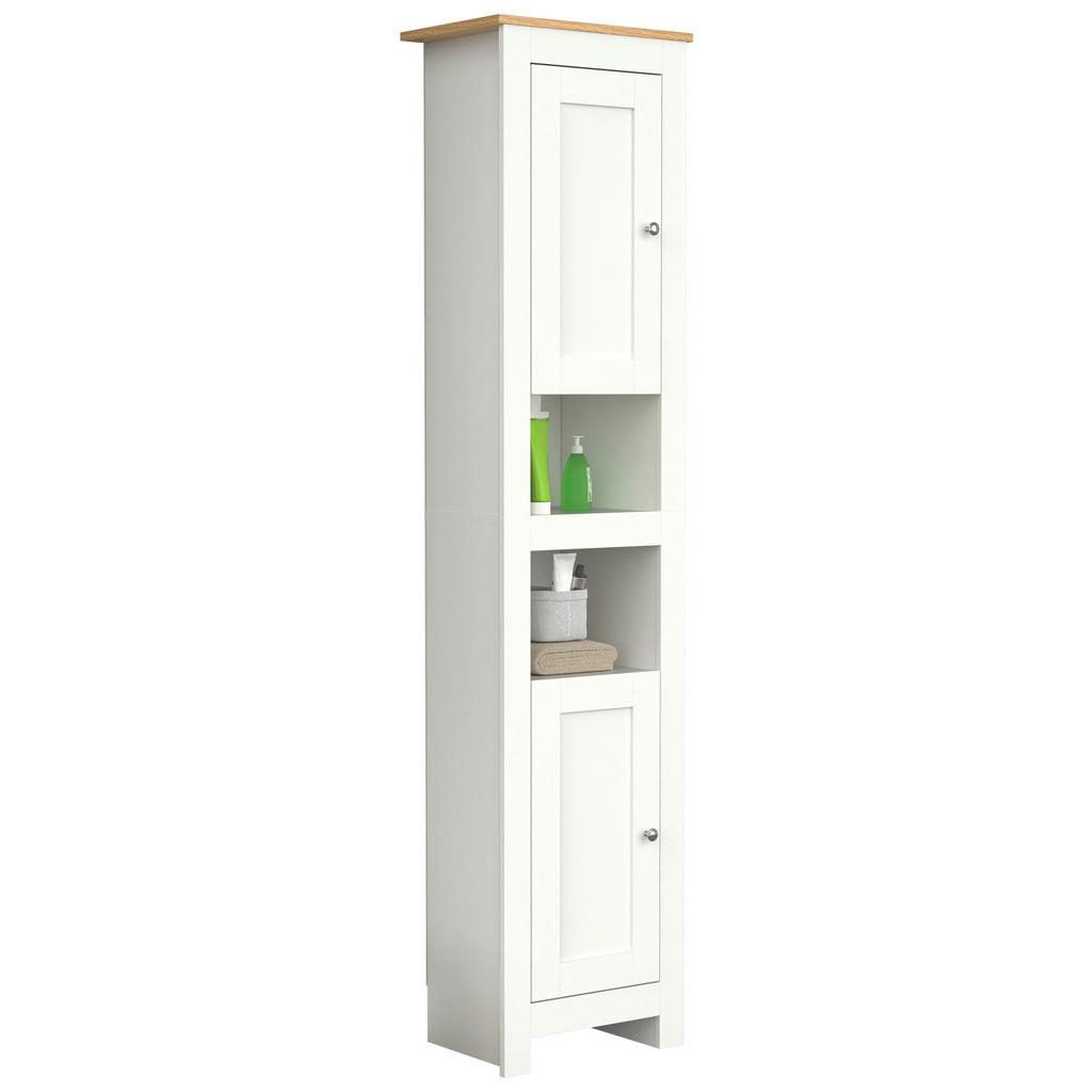 HOCHSCHRANK Balusa Weiß/Eiche Dekor B:42cm